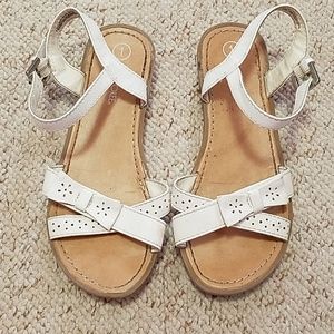 White dressy sandals, sz 1